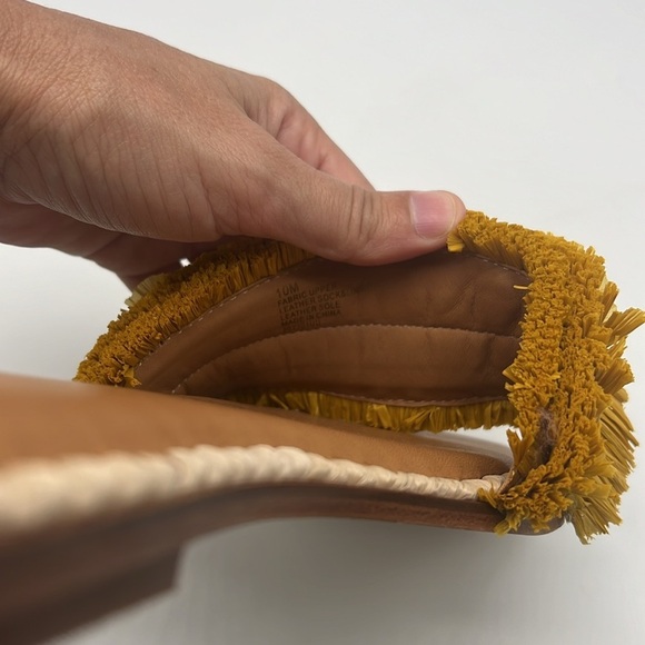 Antonio Melani - The Nat Note Braided Raffia Yellow Flat Slide On Sandal Size 10 - Picture 16 of 16